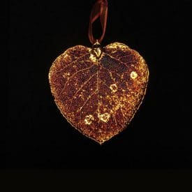 Iridescent Copper Aspen Leaf Ornament
