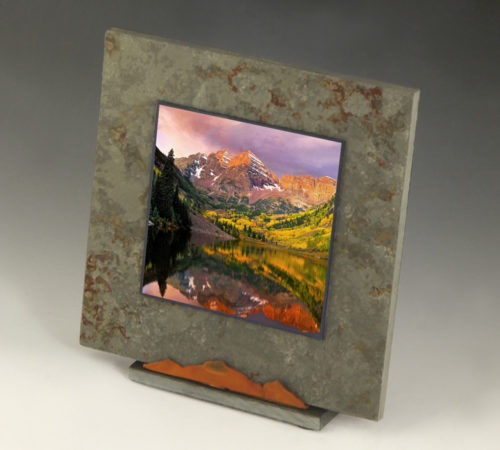Maroon bells on slate