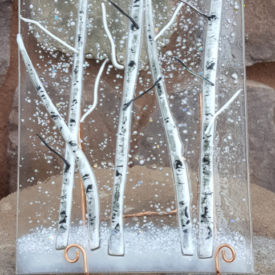 Winter aspen trees in snow 5X7